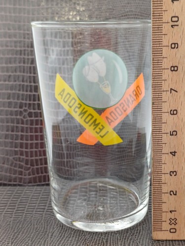 LEMONSODA ORANSODA BICCHIERE PUBBLICITARIO DA COLLEZIONE -VINTAGE - Imagen 2 de 5