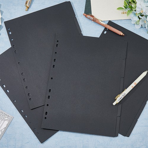 4sets 20Sheets 11-Hole Paper Binder Dividers 29.8x22.1cm A4 Notebook Index - Picture 3 of 8