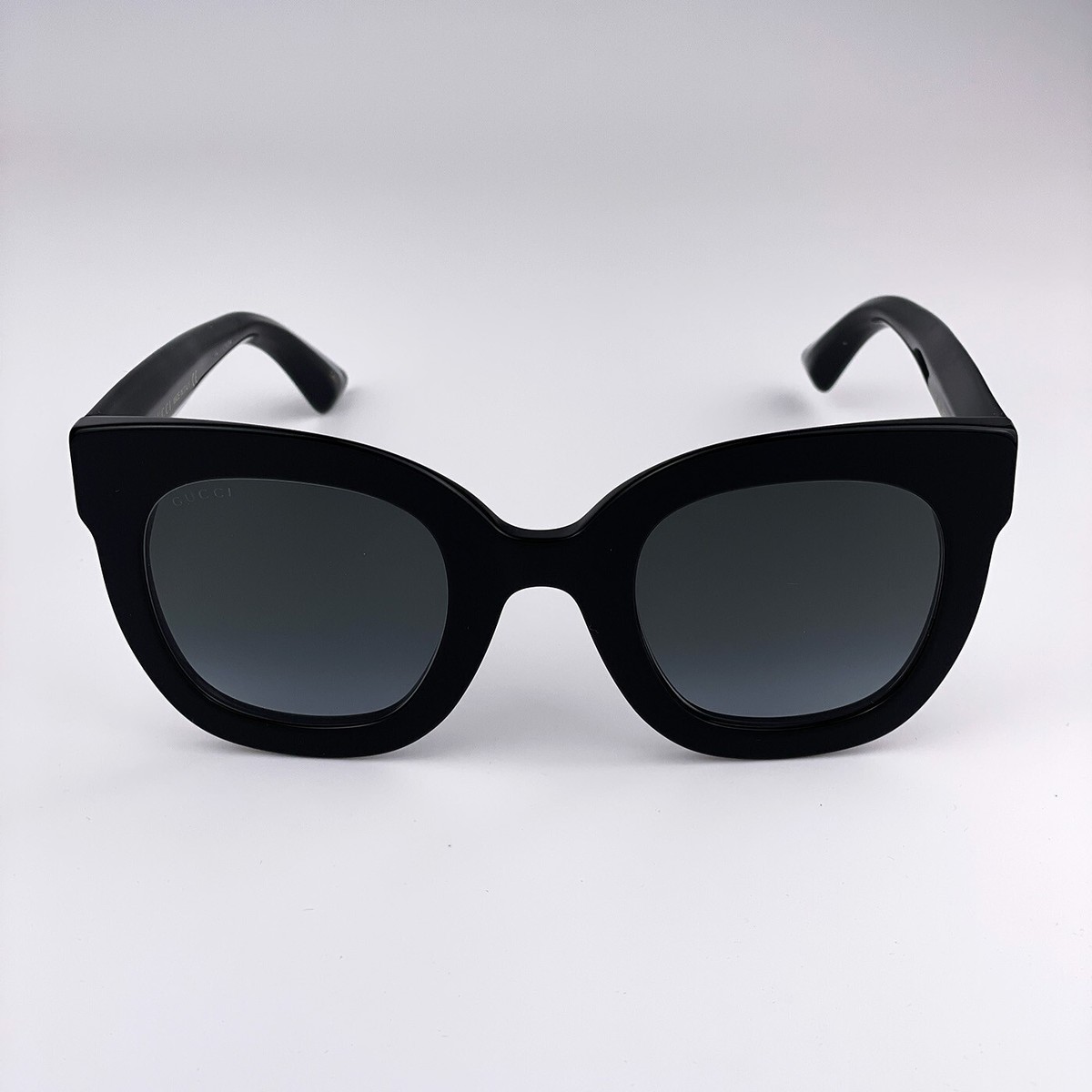 NEW GUCCI GG0208S 001 WOMEN BLACK CAT EYE SUNGLASSES GUCCI GG0208S Lady Cateye Polarized BIFOCAL Sunglasses Black  main image 3