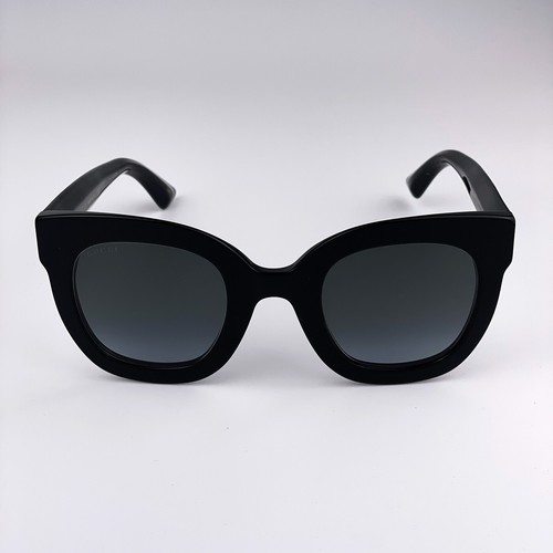 Gafas de sol Gucci para mujer negras grises espejadas degradadas cuadradas GG0208S 001 NUEVAS - Imagen 2 de 14