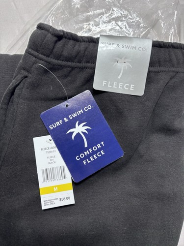 Herren Surf and Swim Co Komfort French Terry schwarze Farbe Hose Sweathose neu mit Etikett $ 58 UVP