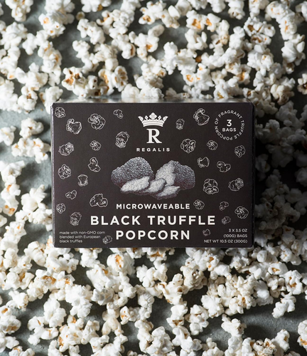 Regalis Microwavable Black Truffle Popcorn, Non-Gmo Kernels, Real Black European - Picture 3 of 12