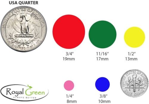 Circle Stickers Color Coding Dots Labels 19mm Rolls Writable Surface 1050 Pack - Picture 180 of 181