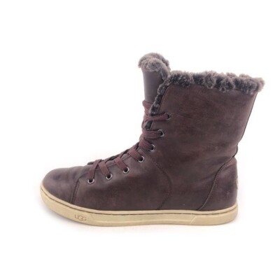 UGG Croft Luxe Quilt Winter Sneaker Boots Womens Size 8.5 EUR 39.5 Burgundy eBay