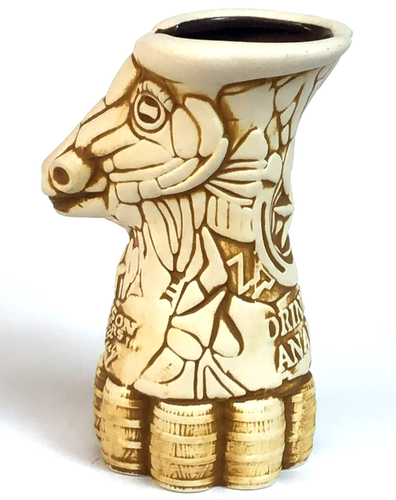 Tiki Farm 2022 Garrison Brothers Distillery Ferdinand the Bull Tiki Mug Hawaiian - Picture 6 of 11