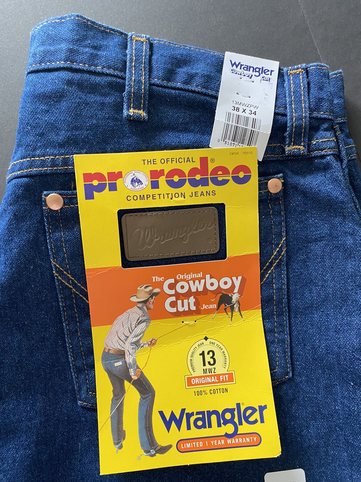 NEW WRANGLER PRO RODEO Original Fit Cowboy Cut Denim Jeans Men's 38 X 34 | eBay NEW WRANGLER PRO RODEO Original Fit Cowboy Cut Denim Jeans Men's 38 X 34 | eBay
