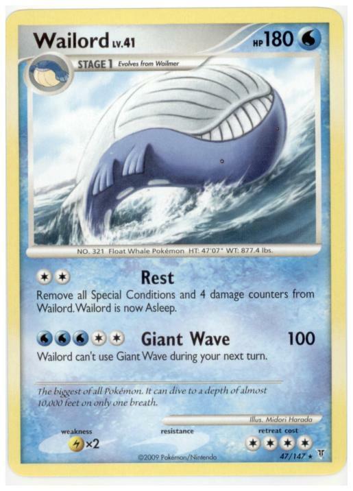 (pok-SV-047) Wailord (R) Pokemon Supreme Victors Card # 47