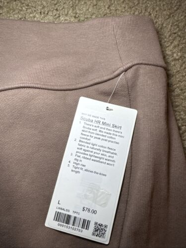 Lululemon Scuba HR Mini Skirt Women’s Large Taupetastic Casual Athleisure - Picture 4 of 9