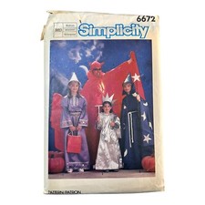 Simplicity 6672 Costume Sewing Pattern Adults Kids Medium Devil Wizard Angel C