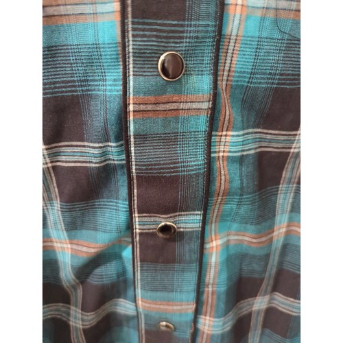 Rockmount Ranch Wear Plaid Embroidered Snap Front Western Shirt - Picture 4 of 6