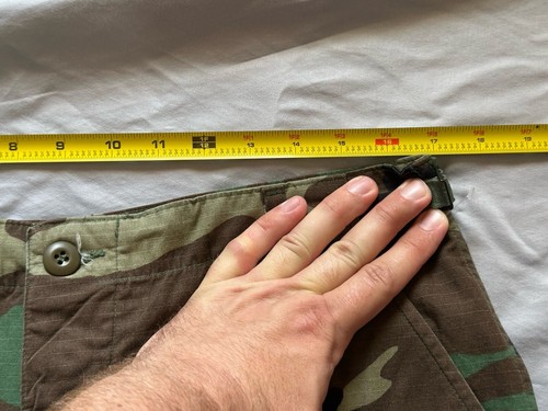 U.S. Military Pants Mens Medium Regular Camo Woodland Hot Weather Trousers 34x32 - Picture 3 of 7