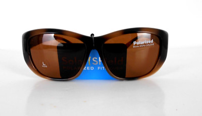 Foster Grant Solar Shield Polarized Sunglasses Fits Over Reading glasses, LARGE