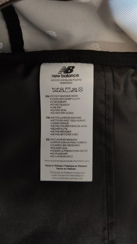 New Balance Kids Backpack Rucksack Buckle Flapbag School Bag Black/White Used - Picture 6 of 6