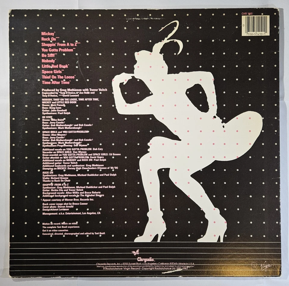 Toni Basil - Word of Mouth [1982 Terre Haute Press] [Used Vinyl Record LP] [B] - Image 2 of 4