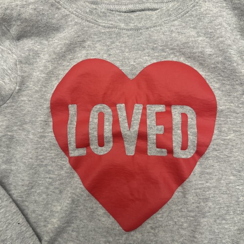 Carter’s 2 Piece Grey Heart Valentine’s Day Pajamas SZ 7 Sleep Set LOVED Striped - Picture 14 of 14