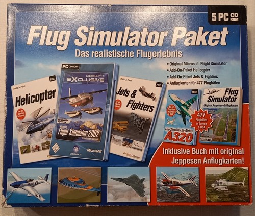 Microsoft Flug Simulator Paket für PC (Big Box, 5 CDs) in OVP - Bild 1 von 8