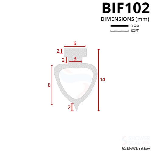 Channel Shower Seal | Bi-Fold Folding Glass Door Screen | 200cm / 2.0M Lengths - Picture 192 of 204