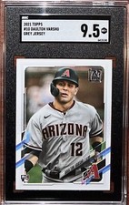 2021 Topps Series 1 Daulton Varsho Grey Jersey Variation SP SGC 9.5