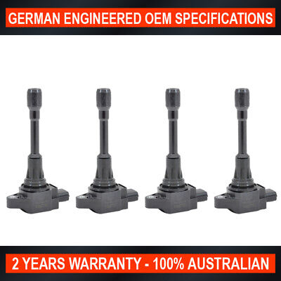 4 x Ignition Coils for Nissan Cube Z11 Z12 2005 - 2014 HR15DE 1.5L 4 x Ignition Coils for Nissan Cube Z11 Z12 2005 - 2014 HR15DE 1.5L