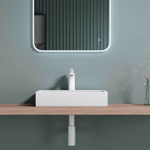 Modern Bathroom Wash Basin Sink Stone Resin Countertop Wall Hung Full Size Range - Picture 5 of 28
