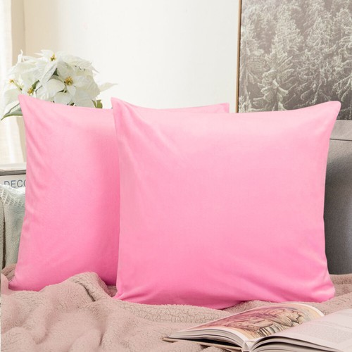 2 Pack Velvet Cushion Cover Ultra Soft Throw Pillow Case Sofa Home Decor - Picture 47 of 63