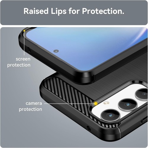 Coque arrière souple antichoc en fibre de carbone pour Samsung Galaxy A35 5G - Photo 4 sur 10