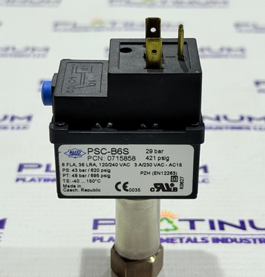 #ad #ad ALCO CONTROLS PSC B6S PRESSURE SWITCH 29 BAR 421 PSIG 0715858 $445.00