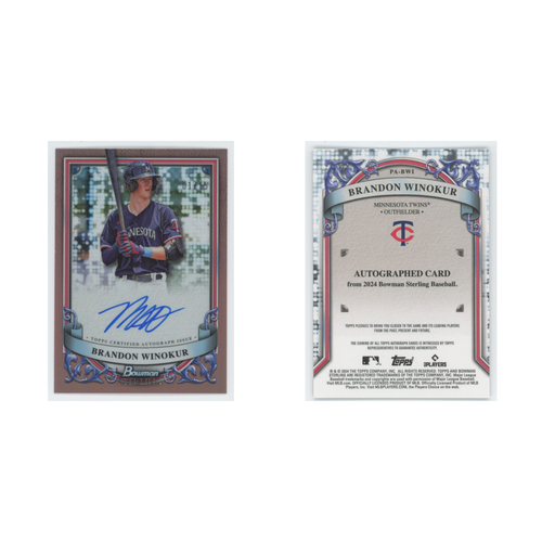 2024 Bowman Sterling Brandon Winokur 1st on print Auto /15 On-Card Autograph - Picture 3 of 3