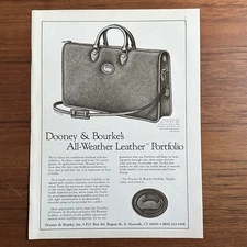 1985 Vintage Print Ad  Dooney & Bourke Portfolio Bag