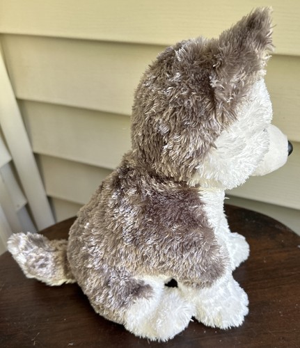 Ty Silk Slush Husky Plush 12” Blue Eyes Clean Stuffed Animal Ty Silk Tush Tag - Picture 5 of 7