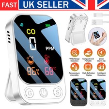 Portable CO Detector w/ Real-Time LCD Alarm, 1000PPM for Car Travel Camping New
