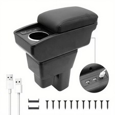 Armrest Box For Honda Fit Jazz 2009-2013 Center Consoles Storage W 6 Usb Ports Armrest Box For Honda Fit Jazz 2009-2013 Center Consoles Storage W 6 Usb Ports
