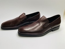 Bruno Magli Mens Brown Raging Slip On Loafer Leather Shoes Italy Sz 10 M
