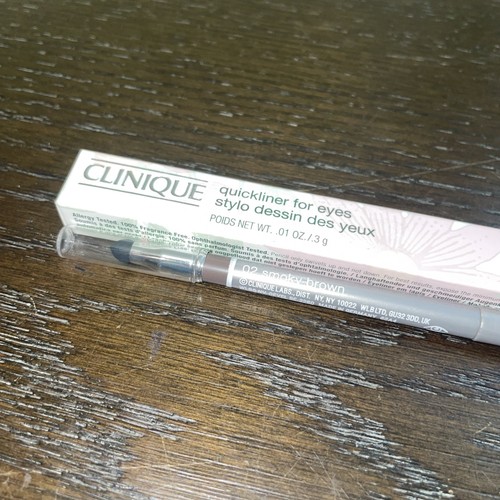 CLINIQUE Quickliner for Eyes #02 Smoky Brown 0.01 oz - Picture 2 of 2