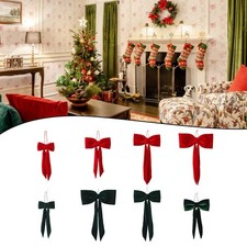 Elegant Red Velvet Bow for Christmas Tree Window Hanging Decoration 28 to 60 cm