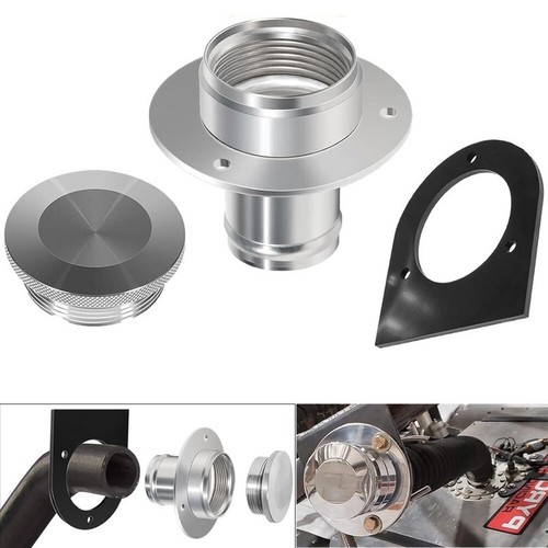 17-2530 Remote Fuel Tank Filler Neck With Billet Aluminum Gas Cap For 2"" Hose - Picture 21 of 24