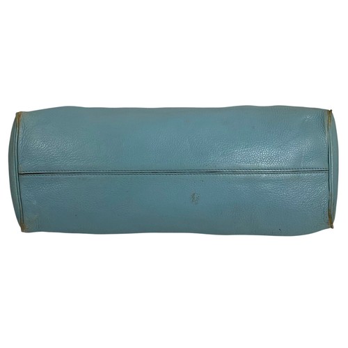Kate Spade hellblaues Pebbled Leder Barrel Baguette Schultertasche Handtasche - Bild 8 von 20