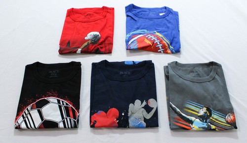 The Children's Place Boy's 5-Pack Sports Graphic Tee CA4 Multi Size XL (14) NWT