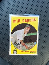 1959 Topps Milt Pappas auto autograph signed