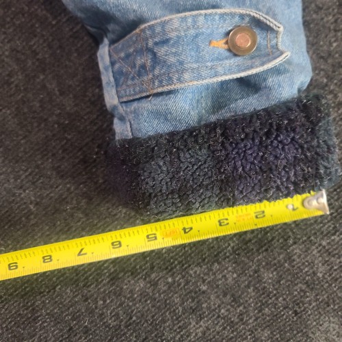 Vintage KC Collections Denim Jean Barn Jacket Quilted Lining Collar Med - Picture 10 of 13
