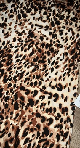 Lularoe Brown Black Carly Dress Animal Print Cheetah Pocket Medium 10/12 8/10 - Picture 11 of 13
