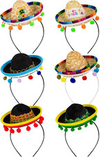 Sombrero Party Hats, Classic Cinco De Mayo Sombrero Headbands, Mini Mexican Part
