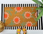 Sunflower Coir Doormat – Colorful Boho Floral Welcome Porch Rug