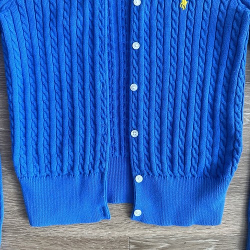 Polo Ralph Lauren Knit Cardigan Blue Youth Medium 8-10 - Picture 3 of 18
