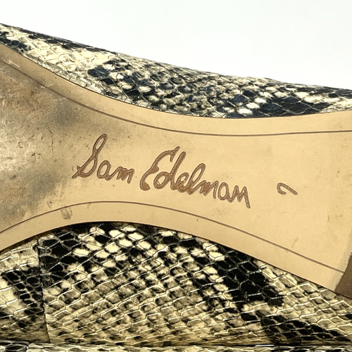 Sam Edelman Sally Flats Womens Sz 7 Snake Print Leather Ballet Pointed Toe Shoes - Picture 12 of 13