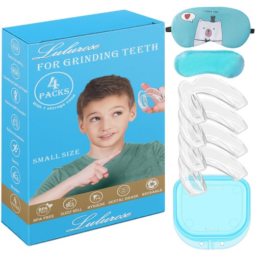 Night Guard for Teeth Grinding, Small Size, 4 Pack Moldable Night Guard for C...