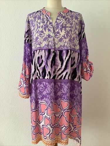 Damen Kleid Tunika Sommer Strand Urlaub Freizeit Viskose Neu
