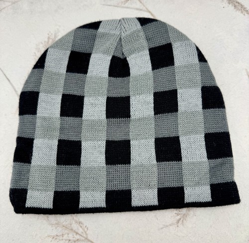 Oklahoma State Cowboys Beanie Colosseum Athletics Black Gray Check New With Tag - Picture 2 of 8