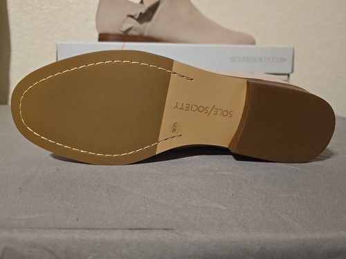 Sole Society Brinya Ankle Boots ! Women's Size U.S 7 Taupe Nubuck Leather - Picture 8 of 13