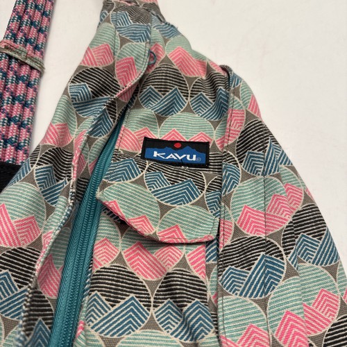Mochila Bandolera KAVU Cuerda Horizon Dots Montaña 100% Algodón Boho Caminata - Imagen 2 de 10